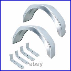 10 Metal Mudguards Fender (Pair) Offset Fit & 4 (LARGE) Brackets