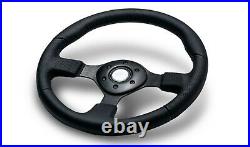 1966-1977 Early Bronco Leather Wrap Black Steering Wheel withAdapters from TBP