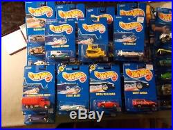 1990's Hot Wheels Blue Card Lot Of 38 In Package Assorted Numbers From 100-273