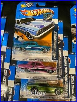 2012 Hot Wheels Muscle Mania Ford'12 from Factory Sealed Set 19 Car Lot