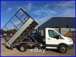 2017 17 Transit Cage Tipper Taillift 26k miles ours from new twin wheel towbar