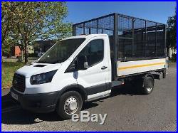 2017 17 Transit Cage Tipper Taillift 26k miles ours from new twin wheel towbar