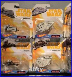 2017 6 x Star Wars Hot Wheel Vehicles From The SOLO Collection BNIB