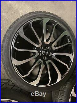 24 Range Rover Turbine Alloys Alloy Wheels With Tpms Covered 100miles From New