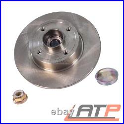 2x BRAKE DISC +WHEEL BEARING +ABS SOLID Ø240 REAR FOR RENAULT WIND 1.2 1.6 FROM