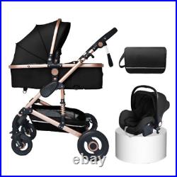 3 in 1 Newborn Pram Baby Folding Pushchair Travel System with Car Seat and Bag