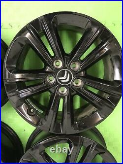 4 X Black Alloy Wheels, From Citroen Berlingo 8 months old from brand new van