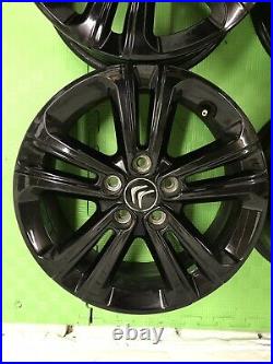 4 X Black Alloy Wheels, From Citroen Berlingo 8 months old from brand new van