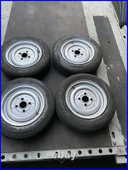 4x140/70R12C, Trailer Wheels With Tires, Removed From Brian James, Maybe Fit Other