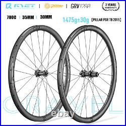 700C Carbon Gravel Road Bike Wheelset Disc Brake 35mm Clincher Tubeless 12x142mm