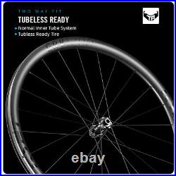 700C GRAVEL Carbon Bicycle Wheelset Disc Brake 36T Ratchet Hub Tubeless Clincher