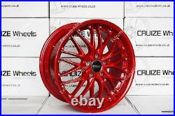 Alloy Wheels 18 190 Vauxhall Vivaro Mk2 Renault Trafic 2014 5x114 Red + Tyres