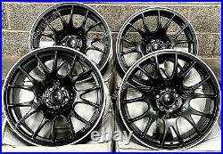 Alloy Wheels 18 Black CH For Skoda Fabia Octavia MK1 Rapid Roomster 5x100 Wr