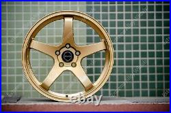 Alloy Wheels 18 GTR For VW Bora Corrado Fox Golf Mk4 Beetle Polo 5x100 Gold
