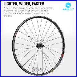 Asymmetric 29in MTB Carbon Fibre Bike Wheels 35mm 36T Ratchet Clincher Tubeless