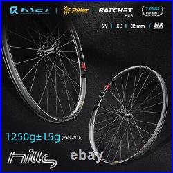 Asymmetric 29in MTB Carbon Fibre Bike Wheels 35mm 36T Ratchet Clincher Tubeless