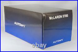 Autoart 76041 1/18 McLAREN 570S WHITE BLACK WHEELS Diecast Model Car From Japan