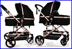 Baby Buggy Pram Car Seat Included 3 in 1 Travel System Pushchair Reversible