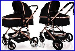 Baby Buggy Pram Car Seat Included 3 in 1 Travel System Pushchair Reversible