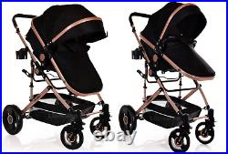 Baby Buggy Pram Car Seat Included 3 in 1 Travel System Pushchair Reversible