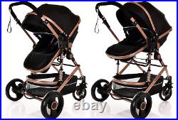 Baby Buggy Pram Car Seat Included 3 in 1 Travel System Pushchair Reversible