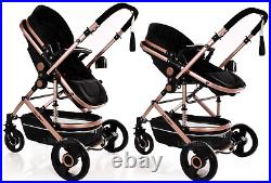 Baby Buggy Pram Car Seat Included 3 in 1 Travel System Pushchair Reversible