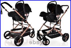 Baby Buggy Pram Car Seat Included 3 in 1 Travel System Pushchair Reversible