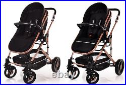 Baby Buggy Pram Car Seat Included 3 in 1 Travel System Pushchair Reversible