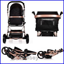 Baby Buggy Pram Car Seat Included 3 in 1 Travel System Pushchair Reversible