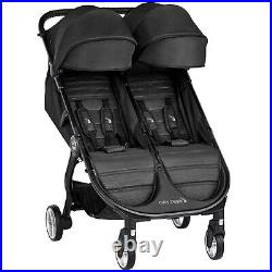 Baby Jogger City Tour 2 Double Travel Pushchair Lightweight Pitch Black