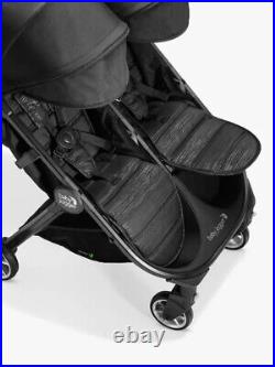 Baby Jogger City Tour 2 Double Travel Pushchair Lightweight Pitch Black