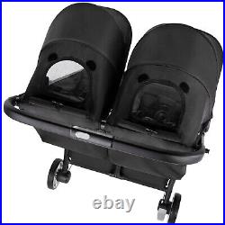 Baby Jogger City Tour 2 Double Travel Pushchair Lightweight Pitch Black