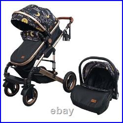 Baby Pram Buggy Car Seat 3 in 1 Travel System Pushchair One Size Fits All