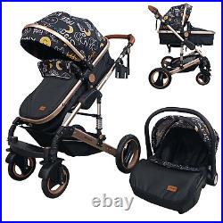 Baby Pram Buggy Car Seat 3 in 1 Travel System Pushchair One Size Fits All