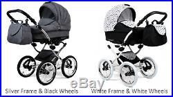 Baby Pram Buggy Classic Retro Pushchair Car Seat Carrycot Newborns From Birth