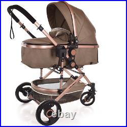 Baby Pram Buggy With Car Seat 3 in 1 Travel System Pushchair Compact Size