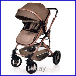 Baby Pram Buggy With Car Seat 3 in 1 Travel System Pushchair Compact Size