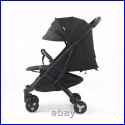 Baby Stroller Foldable Pushchair Pram Toddler Buggy Adjustable Backrest Canopy