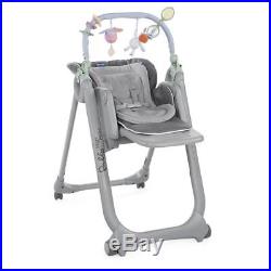 Chicco Polly Magic Relax Highchair 4Wheel (Anthracite) Suitable From Birth
