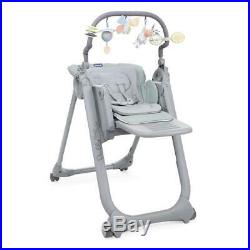 Chicco Polly Magic Relax Highchair 4Wheel (Antiguan Sky) Suitable From Birth