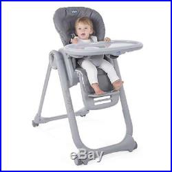 Chicco Polly Magic Relax Highchair 4Wheel (Graphite) Suitable From Birth
