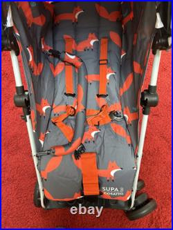 Cosatto Supa 3 pushchair Charcoal Mister Fox with footmuff and raincover 0m-25kg