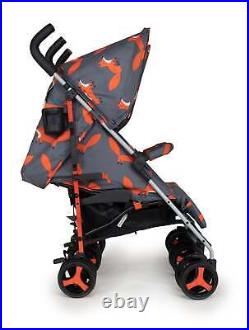 Cosatto Supa Dupa 3 Double Stroller 0-25kg Per Seat Free Raincover Charcoal Fox