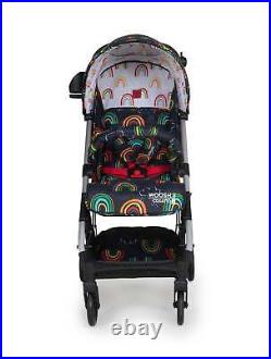 Cosatto Woosh 3 Stroller with Pull Handle & Raincover 0-25kg Disco Rainbow