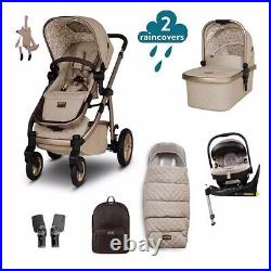 Cosatto Wow 3 Everything Bundle 360 Rotating Base and Baby Car Seat Pram Set