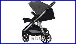 Cuggl Deluxe Baby Pushchair Stroller Grey Reversible Seat 3 Recline Positions