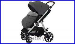 Cuggl Deluxe Baby Pushchair Stroller Grey Reversible Seat 3 Recline Positions