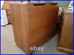 Danish Teak TV or Audio Cabinet with Tambour Doors from Dyrlund, 1960s. Vintage