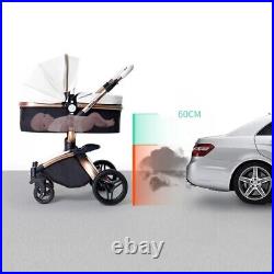 Egg Shape Leather Pushchair 3in1 System Luxury Designer Stroller Mima Styled