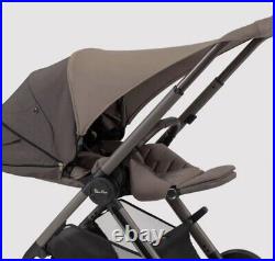 Ex-demo Silver Cross Reef Pushchair, New Carrycot in Earth + Bag RRP £1,399